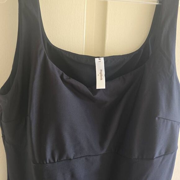 Popilush Black Shapewear Square Neck Thigh Slimming Workout Jumpsuit, NWOT, XL - Picture 8 of 12